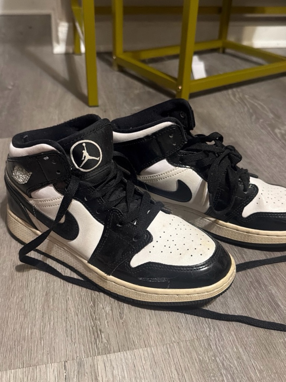 Jordan Black & White Sneaker Interior Label Detail